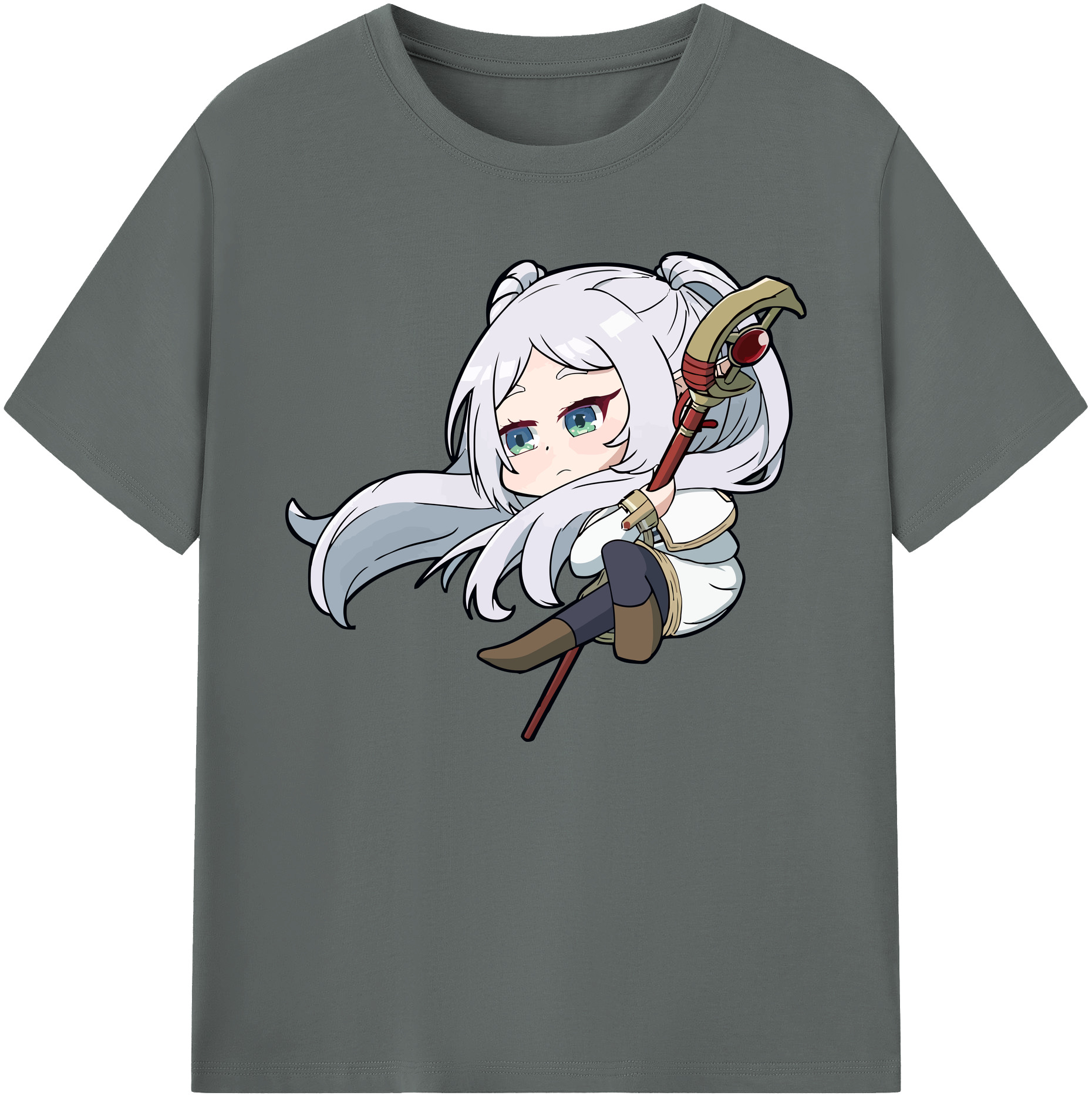 （画像用） 葬送のフリーレン Frieren 綿100％ メンズ半袖Tシャツ｜肌触りやわらか＆通気性
